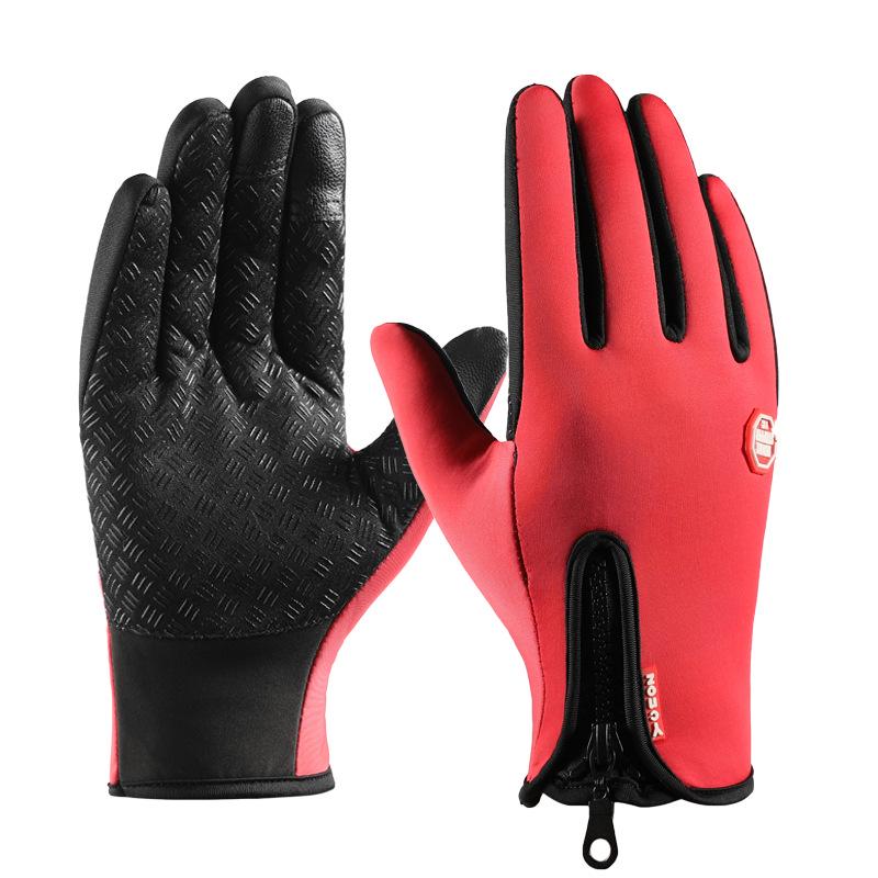 Touchscreen Winterhandschuhe für Damen & Herren: Rutschfest, mit Reißverschluss, für Outdoor-Sportarten, Klettern, Skifahren und Motorradfahren