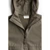 H M Water Repellent Coated Pullover Jacket Relaxed Fit Dark Greige