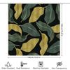 Greenery Leaves Shower Curtain Modern Design Decorative Waterproof Shower Panel Curtains For Bathroom Decoration In Yellow-Green