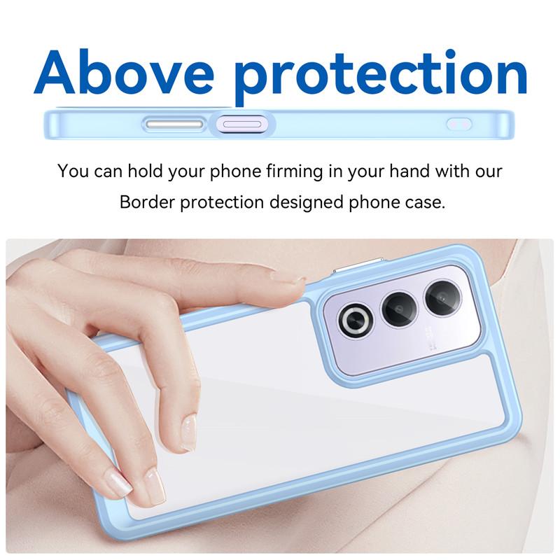 For OPPO A80 Case OPPO A80 A3 Pro Cover TPU Border Acrylic Backplane Bumper Shield Protective Phone Cases OPPO A3 Pro A80 Funda