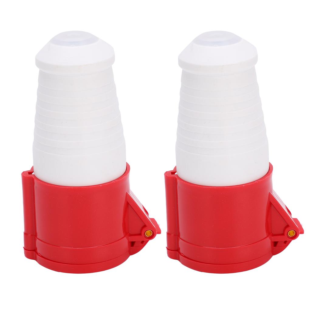 2 pçs Plugue Industrial 4 Pinos 380415V 32A 3P+T IP67 À Prova D'água para Agricultura Aeroporto Ferrovia