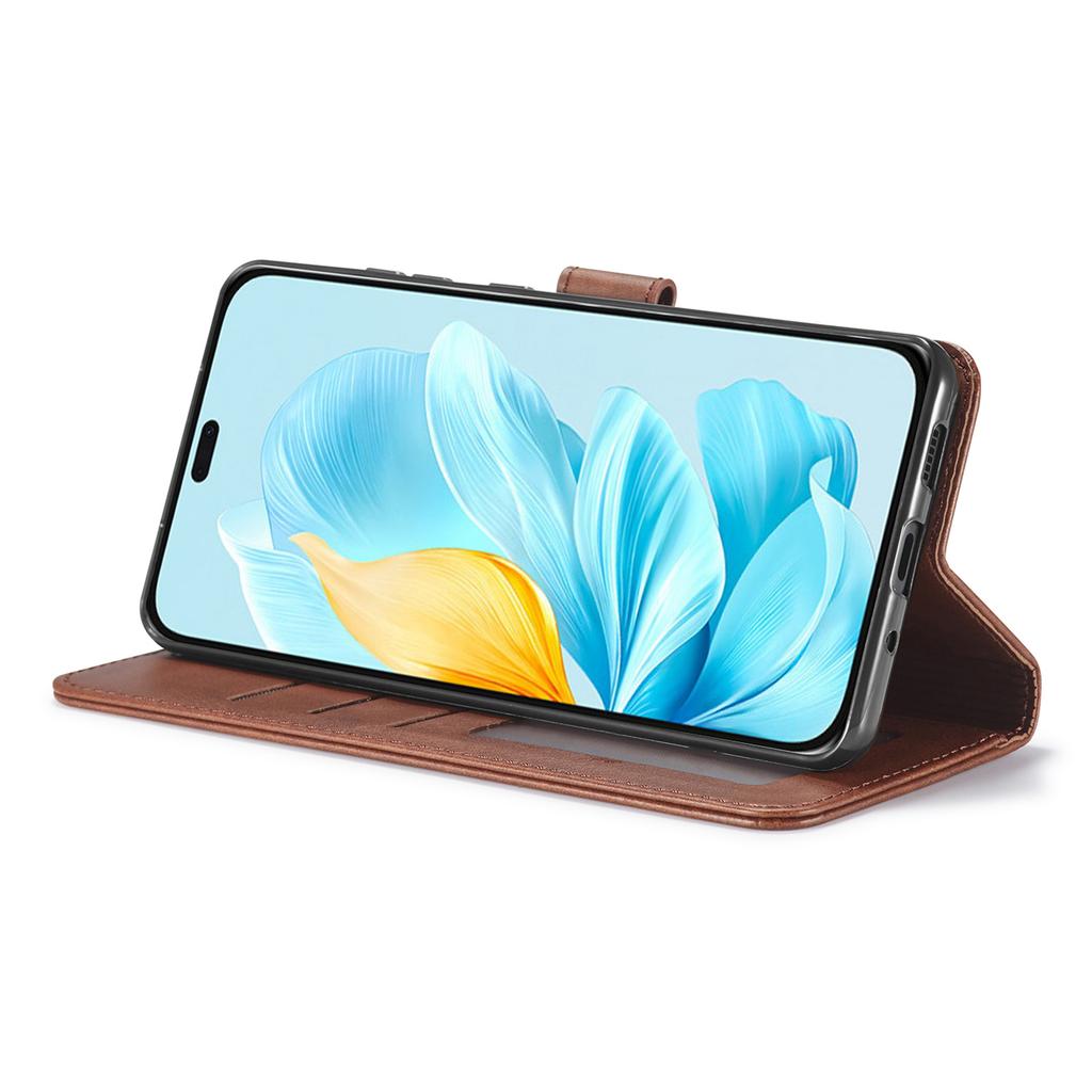 LC.IMEEKE For Honor 200 Lite Case Calf Texture Magnetic Clasp Stand Phone Cover