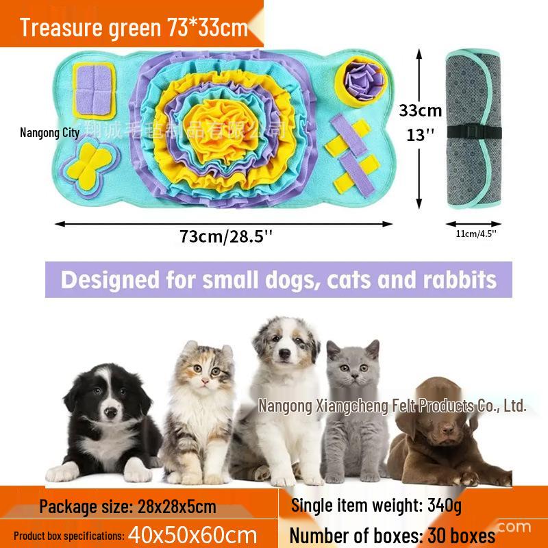 Pet Sniffing Mat: Indoor Dog & Cat Foraging Toy, Decompression Puzzle & Slow Feeder