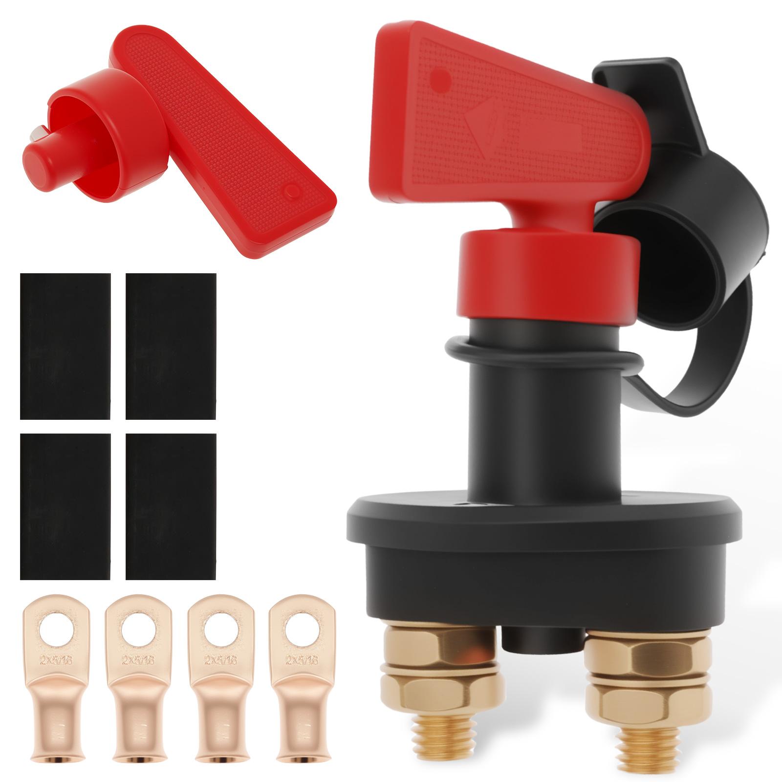 

12V/24V Copper Battery Isolator Switch Leakage Protection On/Off Battery Power Cut Master Switch Disconnect for Car RV Boat