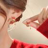 Silver Needle New Chinese Simple Diamond-encrusted Lucky Bag Fringed Earrings, Earrings, Exquisite Versatile Earrings