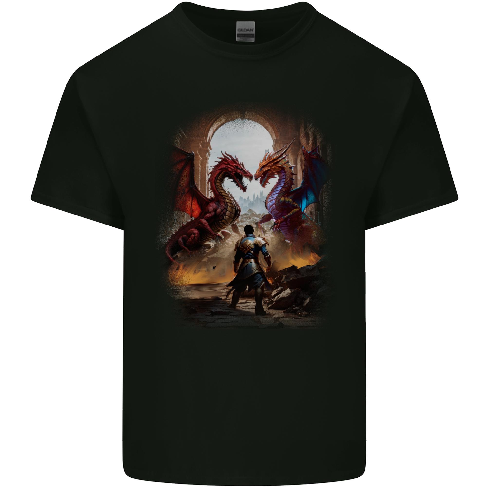 Fantasy Dragons Unisexs Light Cotton TShirt S