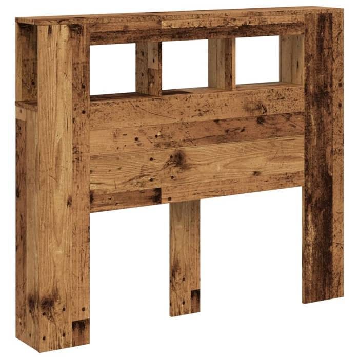 VidaXL LED Headboard Old Wood 120x18.5x103.5cm Engineered Wood, Headboard, Headboard with Shelves, Headboard 857684
