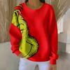 Women's Loose Comfortable Casual And Fashionable Round Neck Pattern Long Sleeved Sweatshirt
