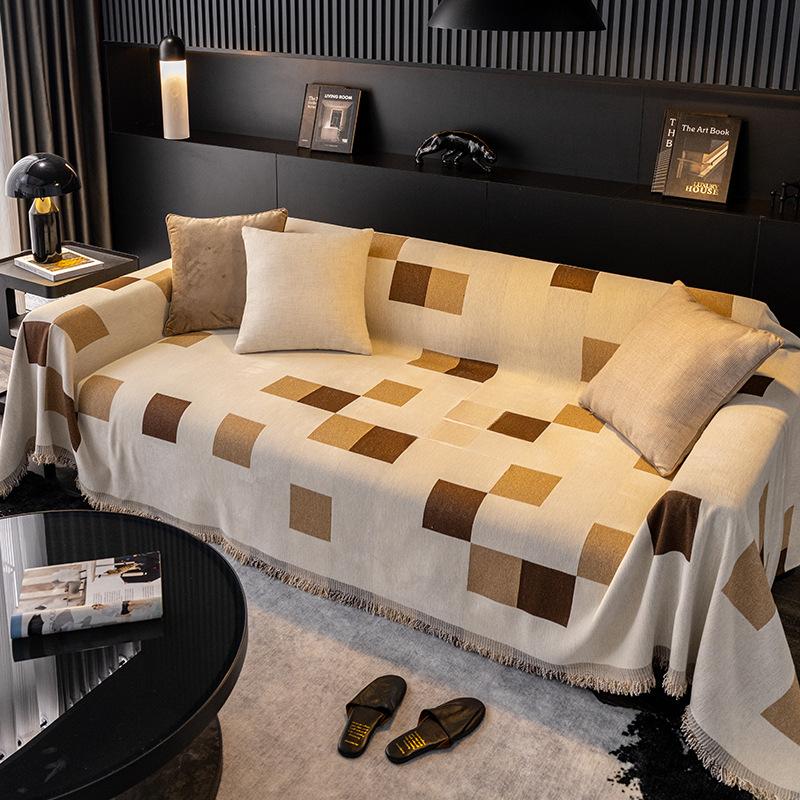 Chenille Sofa Cover Cloth, Universal for All Seasons, Simple Modern Sofa Towel, Anti-cat Scratch Sofa Cover Cloth, Sofa Cover Blanket