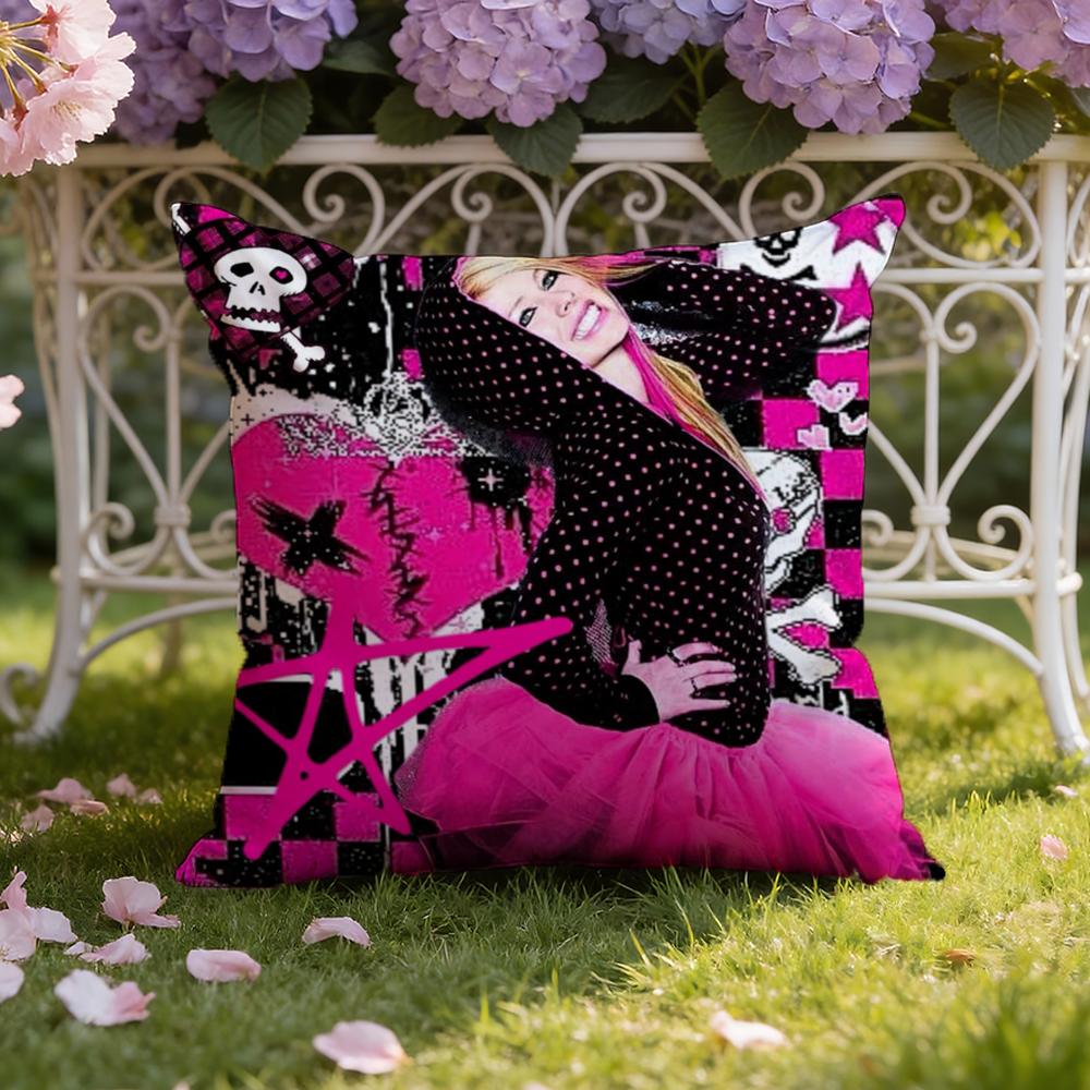 A-Avril R-Ramona Lavigne Cushion Cover Home & Car Dual-Scene Pillow Cover: Reversible for Premium Comfort