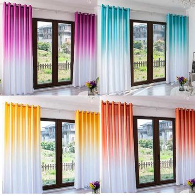 Cortinas opacas para sala de estar y dormitorio, cortinas de tul degradado, cenefa para ventana Simple, 1 Uds.