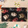 1Pc Japanese Oni Samurai Mask Beach Towel Quick-Drying Towel For Beach Pool Sport Yoga Gym Home Towel Gift For Friends Sand Free