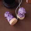 Crystal Wishing Lamp Natural Amethyst Tooth Flower Dim Light USB Interface with Switch Crystal Home Decorations Men Gift