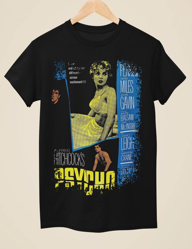 

Psycho - Movie Poster Inspired Unisex Black T-Shirt Unisex T-Shirt M