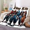 1Pc Thug Life Fashion Icon Flannel Fleece Blanket Soft Warm Throw Blanket for Sofa Bed Couch Home Decor Lightweight Travel Nap Blanket Xmas Gift H1122