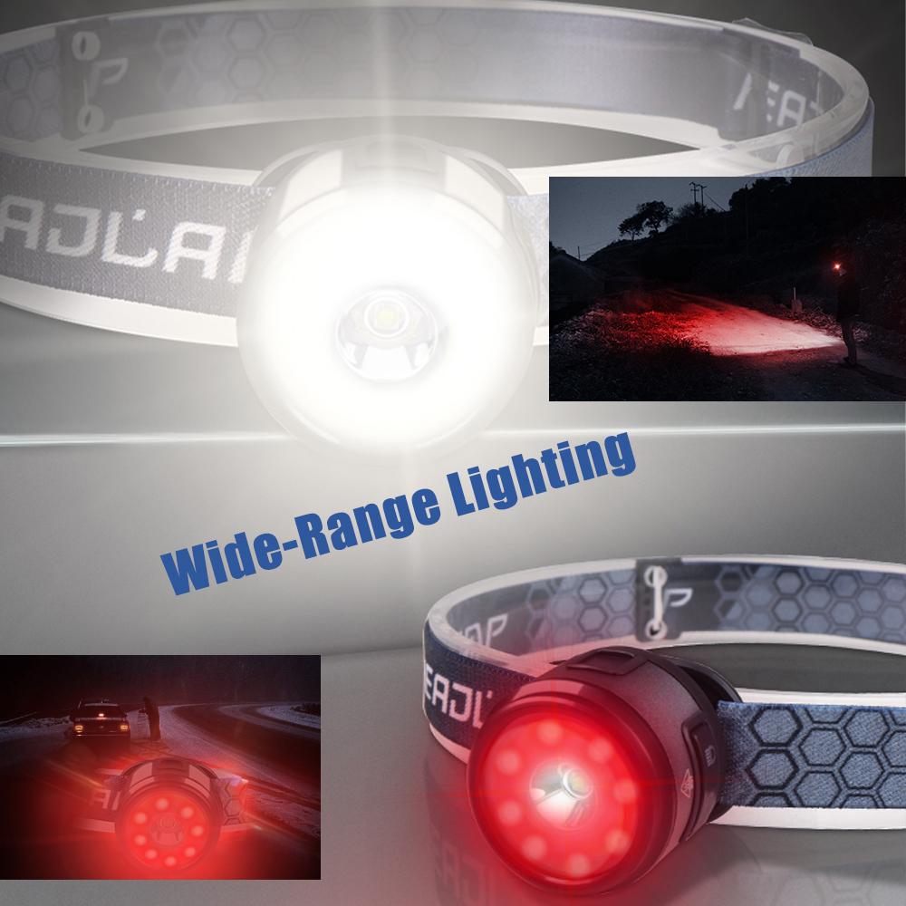 Super Bright LED Hd Lamp Outdoor Rechargble Flashlight Hdlamp Work Light with Hat Clip and Magnet for Camping Hiking Cycle Running Fishing