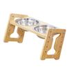 Elevated Pet Feeder With Stainless Steel Double Bowls 5 Stage Adjustable Height NonSlip Feeder For Pet Joint Health