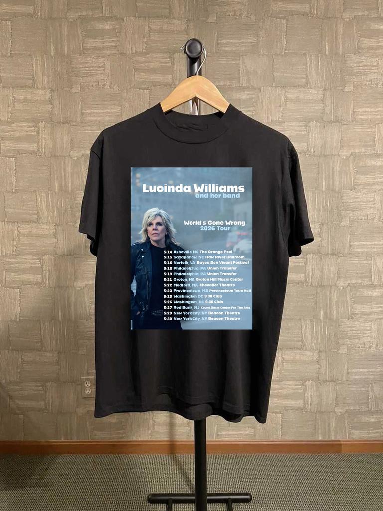 Lucinda Williams Sets Spring 2026 US Tour Shirt Black All Size TH475