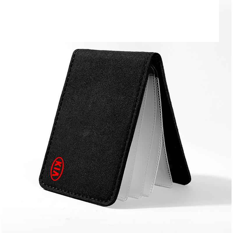 1pcs PU Leather Credit Card Case Car Driving Documents Protective Case For Kia Rio Ceed Sportage Cerato Soul Sorento K2 K5 Flip Car Accessories