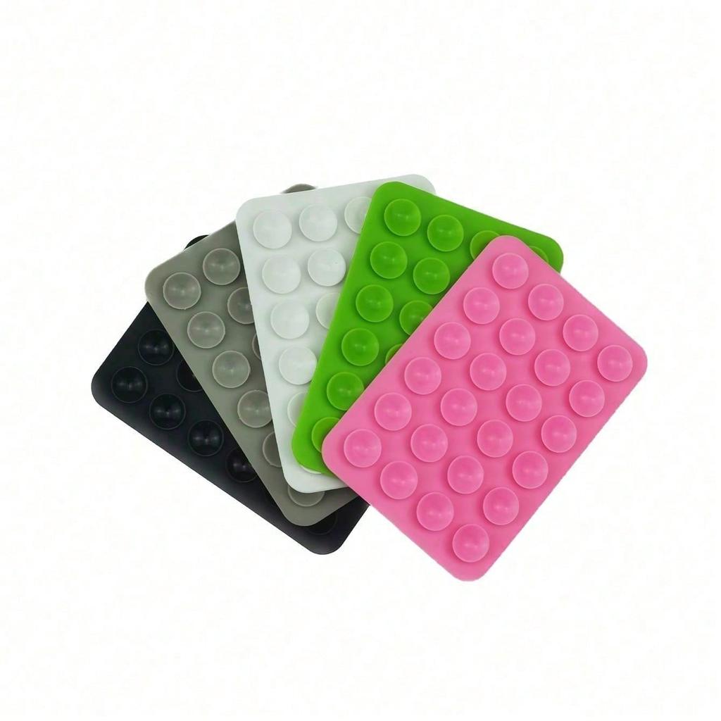1pc Square Silicone Suction Cup Phone Case With Silicone Suction Cup At The Back, Silicone Phone Suction Cup