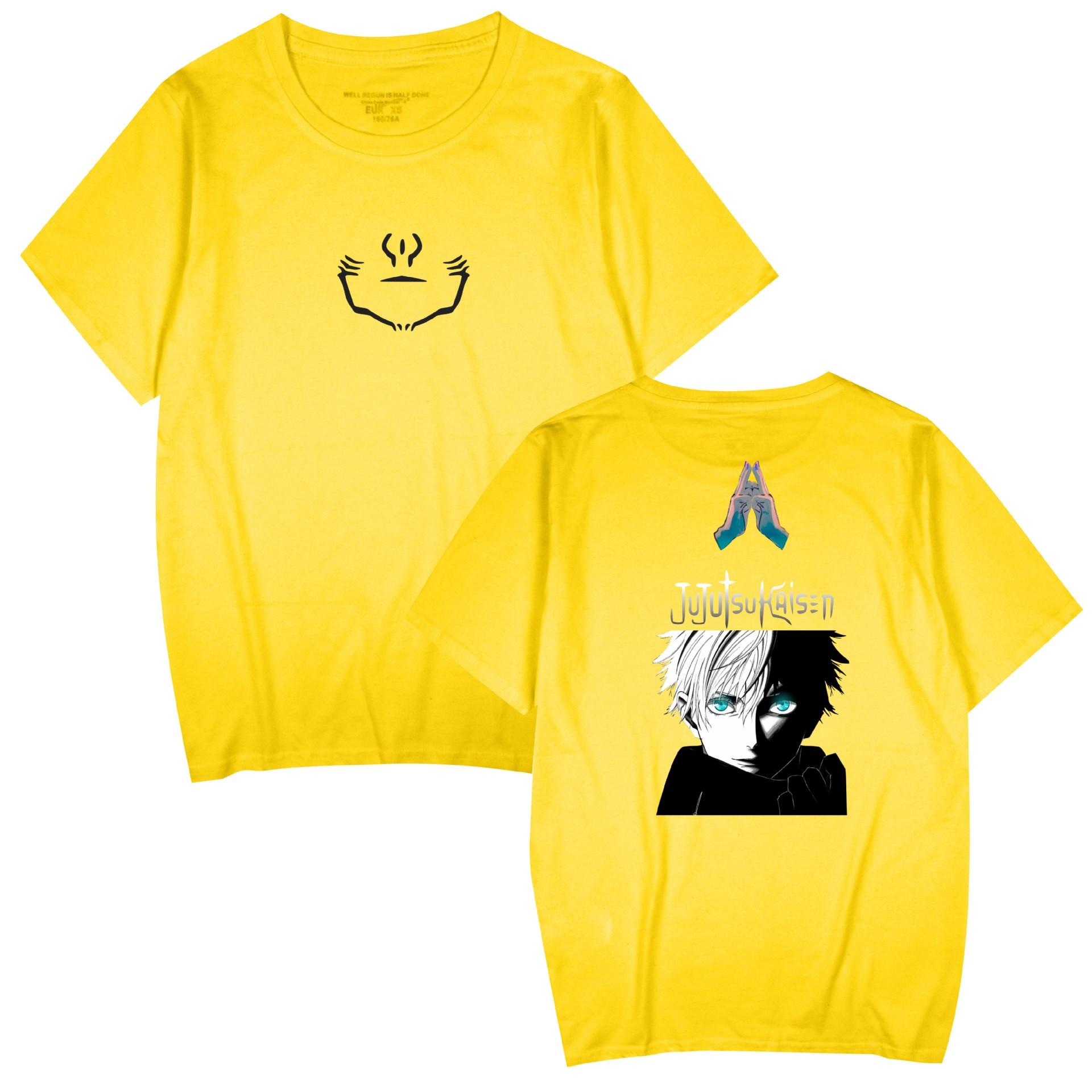 

NEW Jujutsu Kaisen Anime T-shirt for Men Women Summer Kids Tops Tees Kids Tshirts Clothes Streetwear XXS жовтий