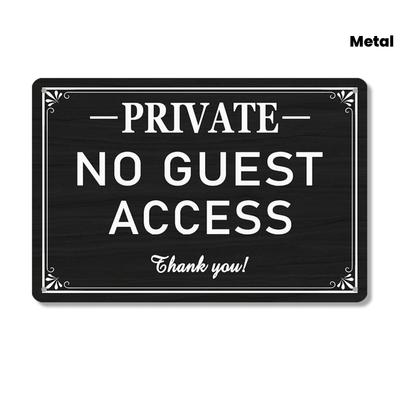 Area Privata Nessun Visitatore Cartello Metallico Decorazione Murale in Ferro Battuto Vintage Resistente alle Intemperie Poster Artistico Musicale HD per Casa di
