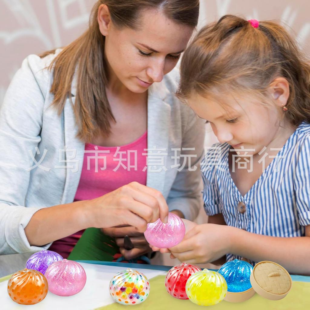 Bolas Antiestrés Blanditas de Empanadilla de Colores Juguetes Sensoriales Fidget Comida de Simulación Juguete para Apretar Color Aleatorio