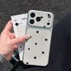 Cute Small Love Heart Electroplated Glossy Phone Case for iPhone 17 16 Air 11 12 13 14 15 Pro Max 7 8 Plus X XR Protective Cover