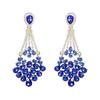 Bright Rhinestone Stud Earrings – Colorful, Bold European & American Style for Women