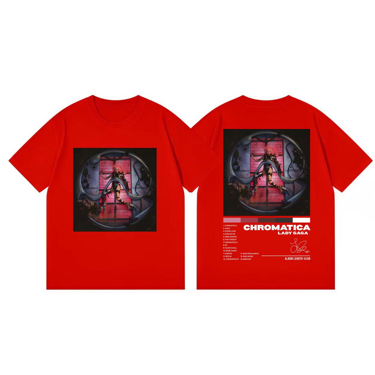 Singer Lady Gaga Music Album Graphic T Shirts Streetwear Gothic Fashion Short Sleeve Tshirts Men Women Casual Oversized Tshirt S