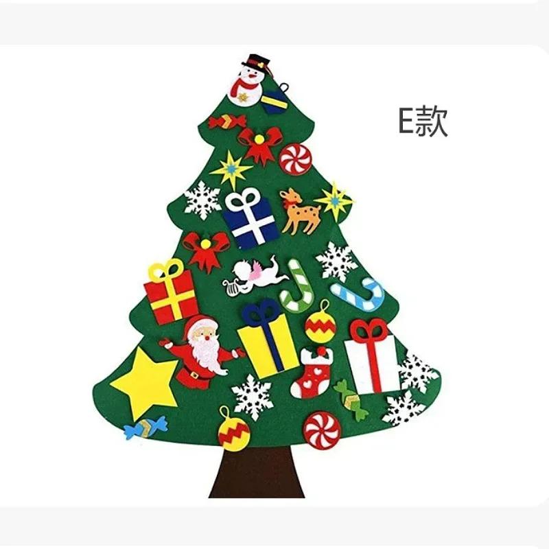 

DIY Toys Felt Christmas Tree Merry Cristmas Decorations Home 2024 Ornament Xmas Navidad Gifts Santa Claus New Year Gifts