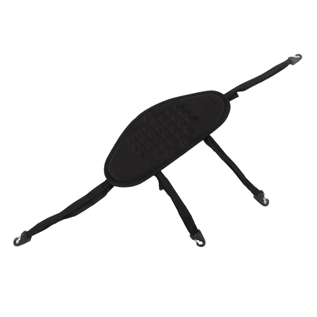 Kayak Backrest Professional Padded Comfortable Waterproof Canoe Backrest Support with Adjustable Strap Black