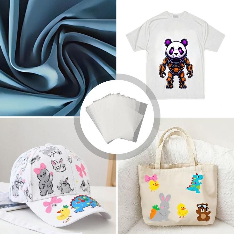 10 Pcs A3/A4 Adhesive Patches Double-Sided Adhesive Film Iron On Patches For DIY Projects And Fabric Decorations