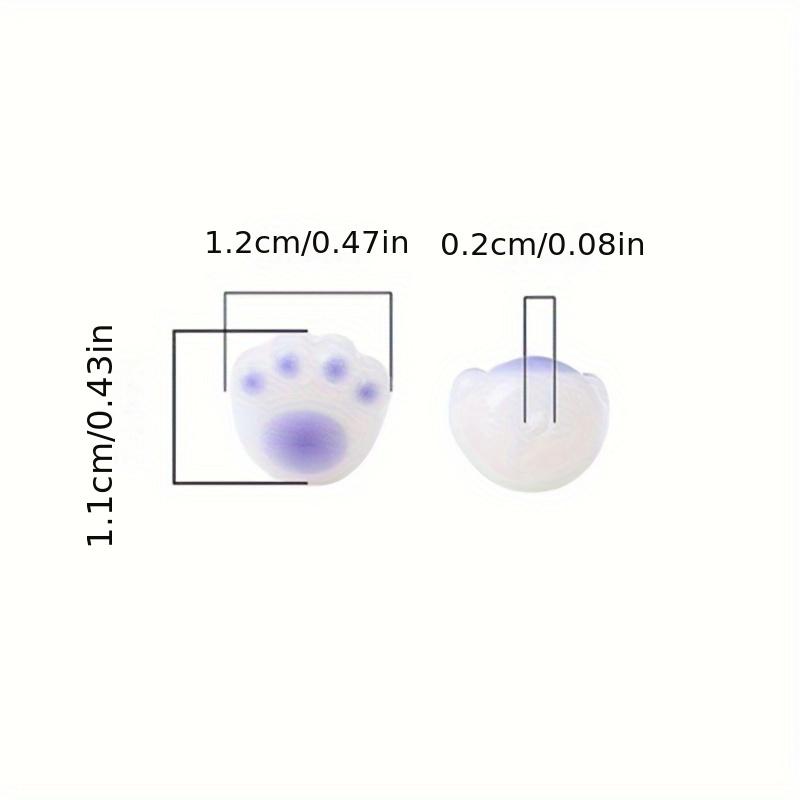 30Pcs Colorful Cartoon Cute Cat Paw Shaped Acrylic Beads For Jewelry Making Diy Handmade Bracelet Phone Chain Accessories