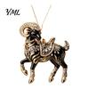 Christmas Tree Hanging Decorations Black Goat Ornament, 2D Acrylic Festive Party Supplies for Pendant, Decorative Car Accessory Holiday Home