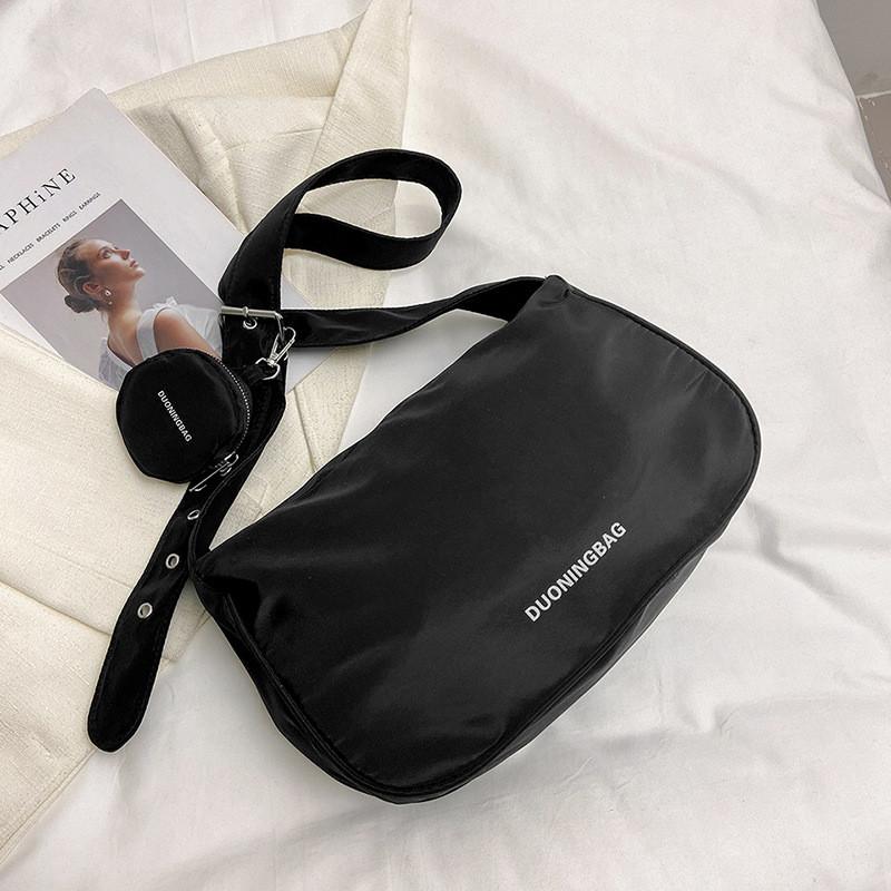 Fashionable Nylon Large Capacity Bag For Women In Black Orange Fuchsia Green For Spring Summer