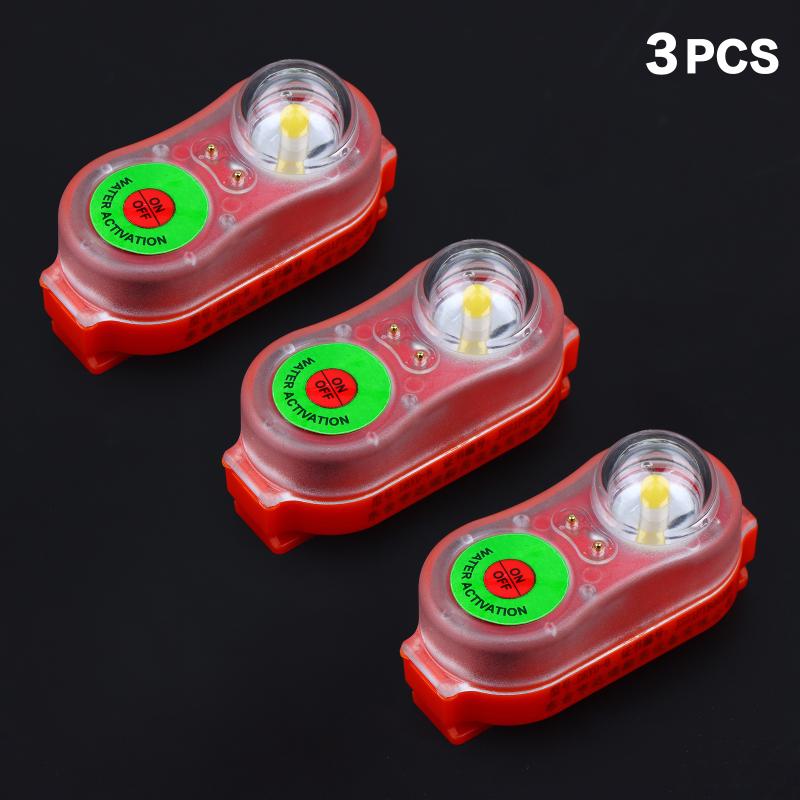 Led Seawater Activated Life Jacket Light Self Lighting Safety Vest Accessory Waterproof Plastic For Adult Survival Gear