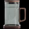 Nanshan Mr. Heat-Resistant Glass Tea Cup with Infuser, Lid & Coaster