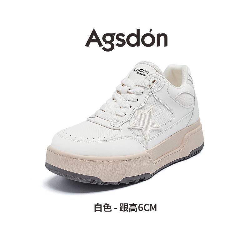 

Augustine белые туфли на платформе женские лето 2025 новые модели с юбками повседневные спортивные белые кеды для скейтборда со звездой 40