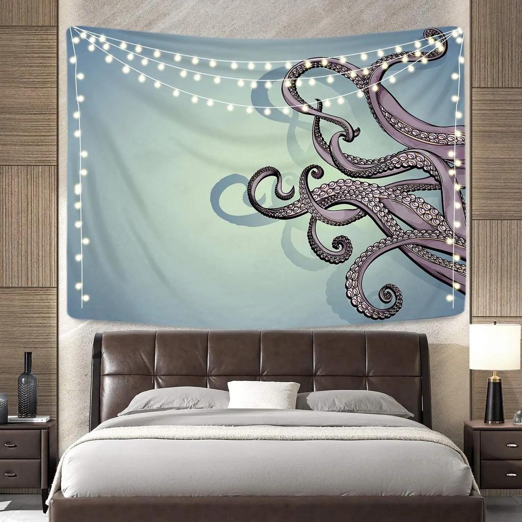 Psychedelic Ocean Octopus Decorative Tapestry Home Wall Decor Office Living Room Tapestry