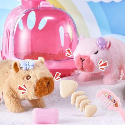 Yousheng Electric Plush Capybara Toy Interactive Simulation Sound Walking Animal Toy Toddlers Boys Girls Educational Baby Tummy Time Crawling Animal