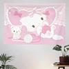 Sanrio Family Printed Tapestry Cartoon Cute Room Decoration Suitable  Wall Bedroom Wall Art Playful And Vibrant Kawaii Anime Hom