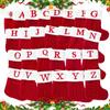 Christmas Socks Knitting Snowflake Letter Stocking Christmas Decoration for Home 2024 Xmas Tree Ornament Gift Navidad Natal A-Z