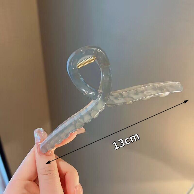 Elegant Large Shark Clip Hairpin for Women - Back of Head Hair Accessory 