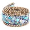 0.5M Crystal Rhinestones Ribbon, DIY Artificial Mesh Wrap Roll Chain Trim Banding Applique for Wedding Party Floral Arrangements(#02)