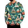 Men's Long Sleeve Sun Hoodie with Christmas Print for Outdoor Activities