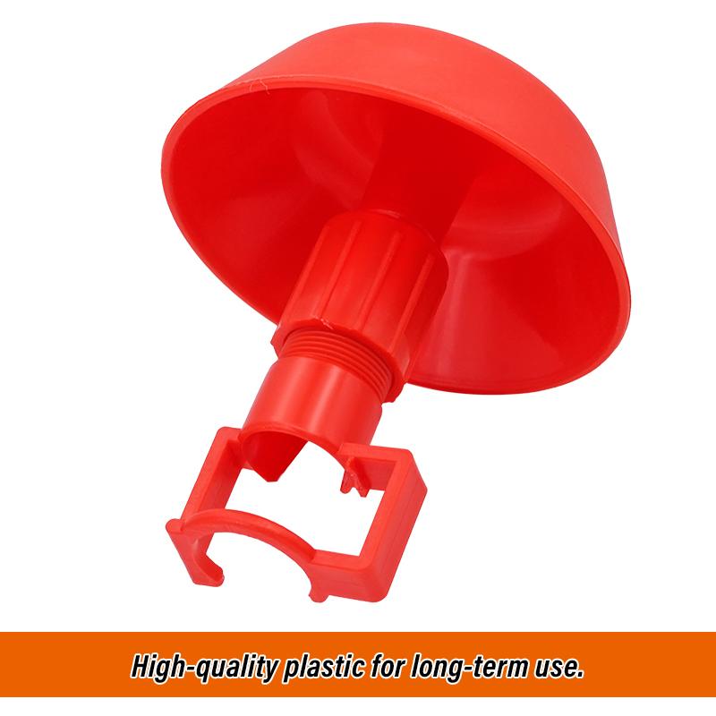10Pcs Chicken Drinking Cups Automatic Poultry Bird Quail Water Nipple Hanging Cup Red Waterer Poultry Farm Drinker