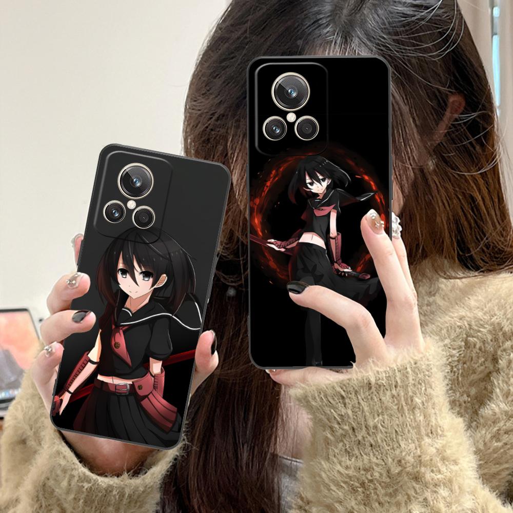 Akame Kurome Matte TPU Mobile Phone Case for Realme 15 14 13 12 11 10 9 Pro Plus T i Lite 5G Colorful Printing Cover