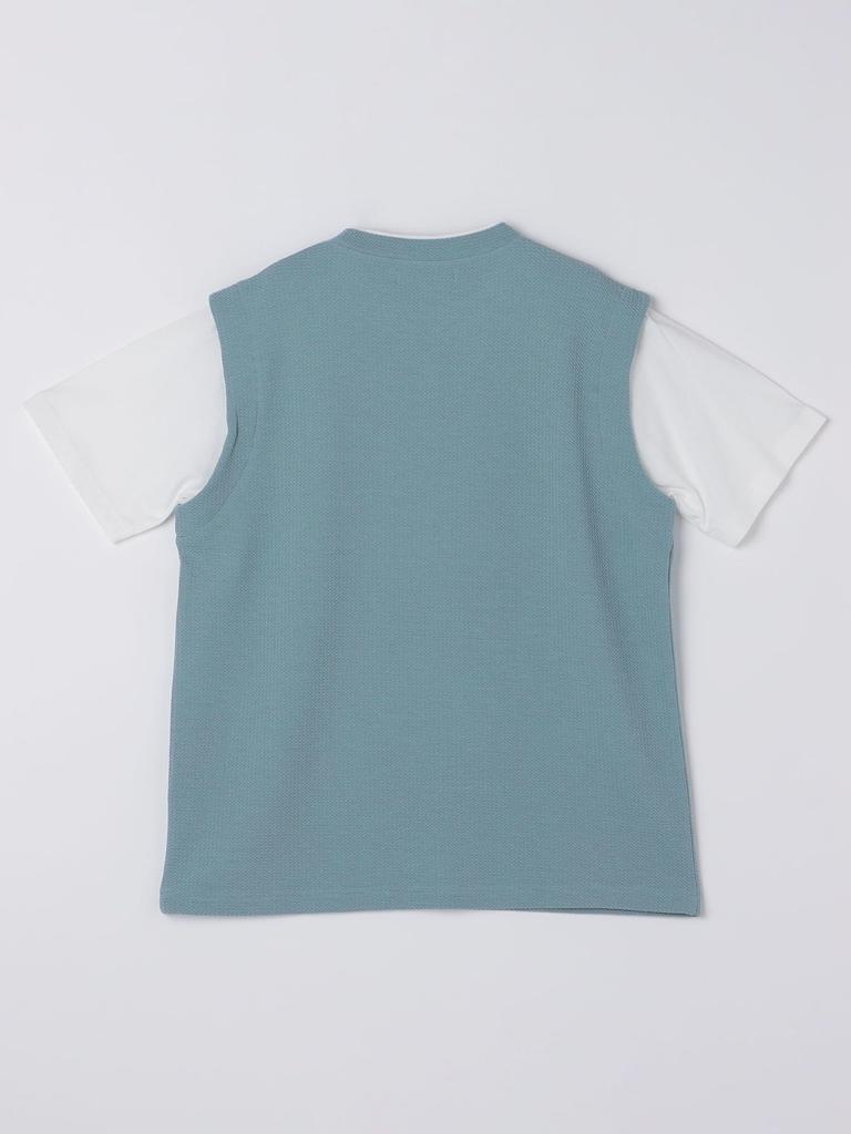 Ships Colors Men's Faux Layered T-Shirt, Light Blue, XL, 212100008