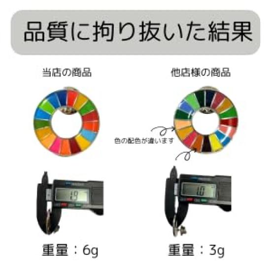 Official Latest System SDG 25mm Silver SDG Badge Perfect for Hats and Cute [UN Specification/Invoice Compatible] Badge, Cloisonné, Pin, Bags, (5